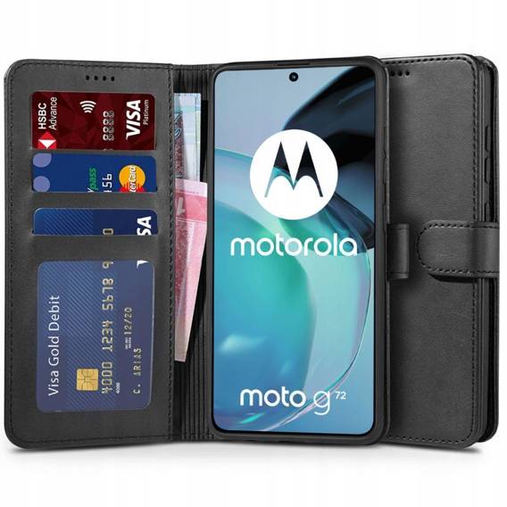 Etui MOTOROLA MOTO G72 Tech-Protect Wallet czarne