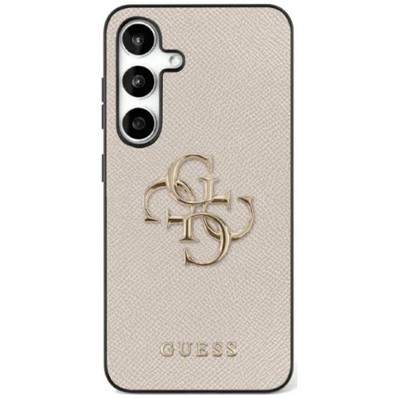 Etui SAMSUNG GALAXY S25 ULTRA Guess Grained Big 4G Logo Small Classic Logo beżowe