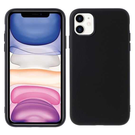 Etui Silicone case elastyczne silikonowe IPHONE 11 czarne