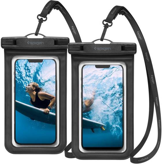 Etui Wodoodporne Spigen A601 Universal Waterproof Case 2-pack czarne