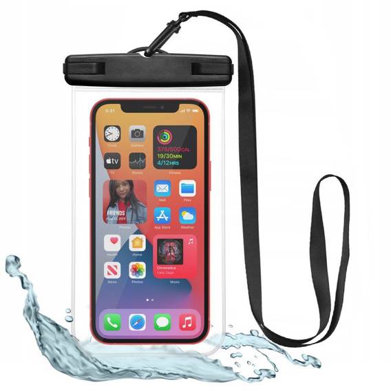 Etui Wodoodporne Tech-Protect Universal Waterproof Case Clear czarne