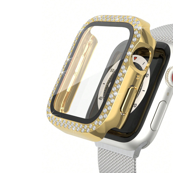 Etui do APPLE WATCH 4 / 5 / 6 / SE (40MM) Diamond Bumper złote