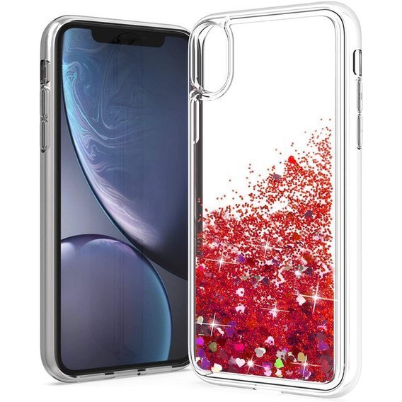 Etui plecki brokatowe Liquid IPHONE 11 PRO czerwone