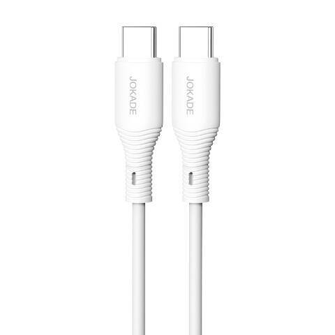 Kabel 1m 5A PD100W (USB-C - USB-C) Ładowanie i Transfer Danych Jokade Taili Fast Charge (JA009) biały