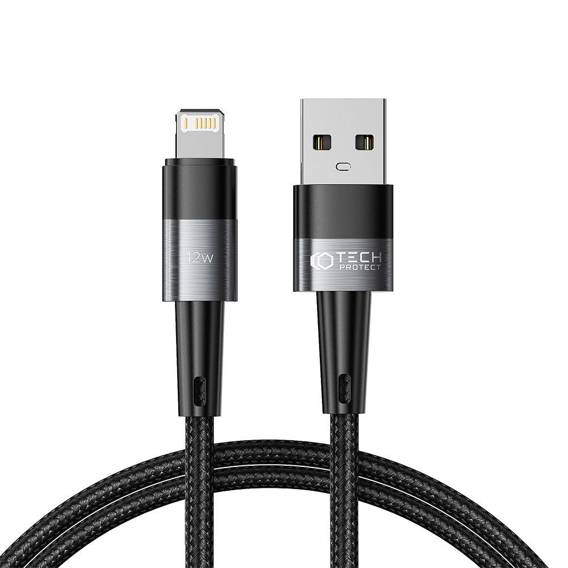 Kabel 2.4A 12W 1m USB - Lightning Tech-Protect UltraBoost szary