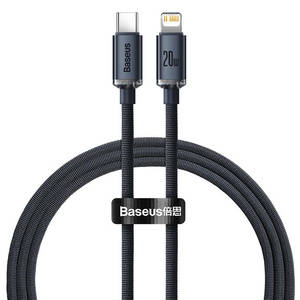 Kabel 20W 1.2m PD USB-C - Lightning Baseus Crystal czarny