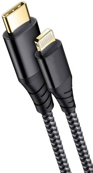 Kabel 60W 2,4A 1,2m USB Typ C na Apple Lightning MyScreen Protector Kevlar szary