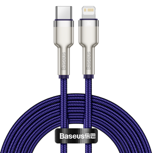 Kabel USB-C do Lightning Baseus Cafule, 20W, 2m (fioletowy)