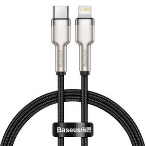 Kabel USB-C do Lightning Baseus Cafule, PD, 20W, 0,25m (czarny)