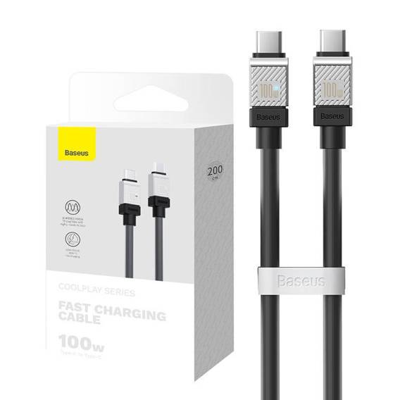 Kabel USB-C do USB-C Baseus CoolPlay 100W 2m (czarny)