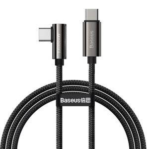 Kabel USB-C do USB-C kątowy Baseus Legend Series, PD, 100W, 1m (czarny)