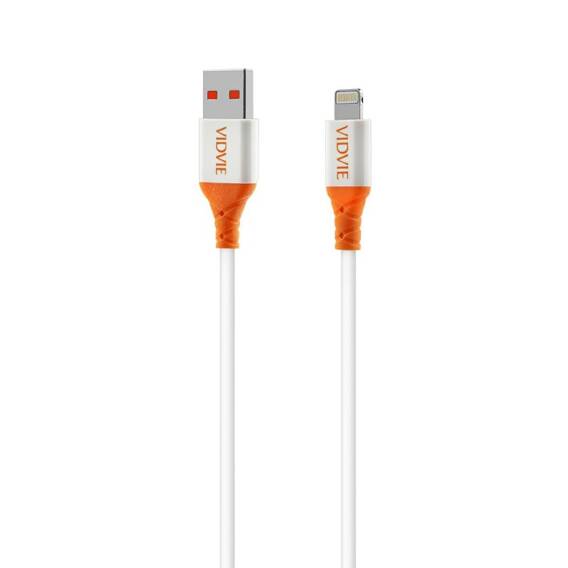 Kabel VIDVIE CB4014 USB/iPhone 2.4A, 1m biały