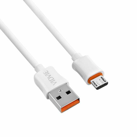 Kabel VIDVIE CB443-3 USB/Micro 2.4A, 3m biały