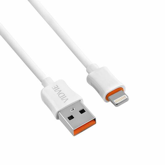 Kabel VIDVIE CB443-3 USB/iPhone 2.4A, 3m biały