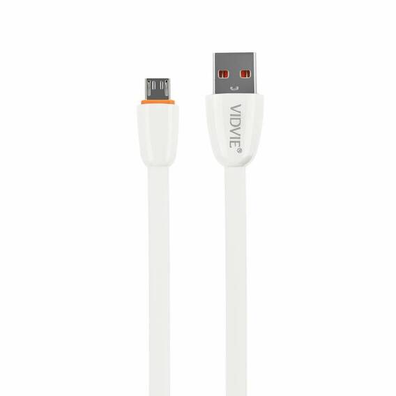Kabel VIDVIE CT01 USB/Micro 2.1A, 1m biały BULK