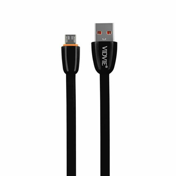 Kabel VIDVIE CT01 USB/Micro 2.1A, 1m czarny BULK