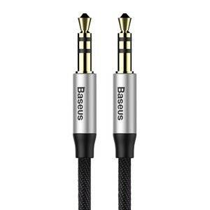 Kabel audio mini jack 3,5mm AUX Baseus Yiven 1,5m (czarno-srebrny)