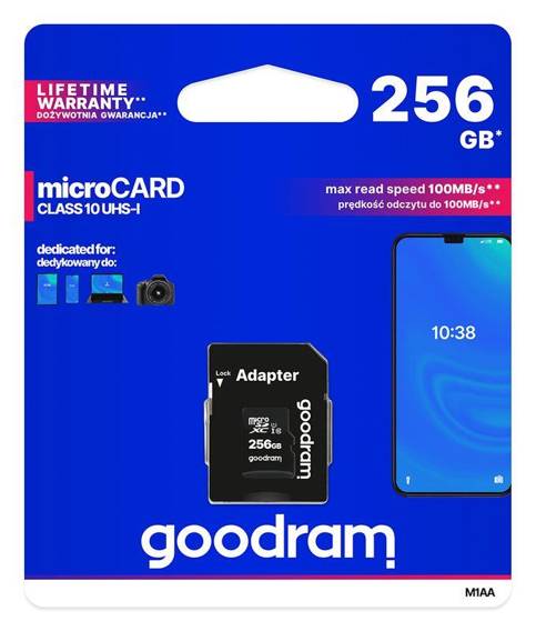 Karta MicroSD UHS I 256GB GOODRAM +Ad