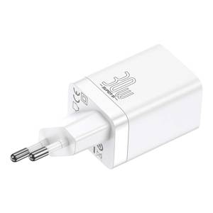 Ładowarka sieciowa Baseus Super Si Pro Quick Charger USB + USB-C 30W (biała)