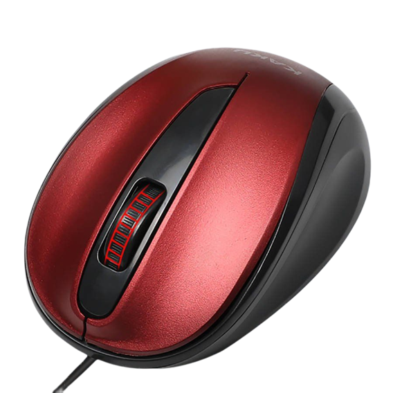 Myszka przewodowa optyczna 3 przyciski KAKU Three-button Optical Mouse (KSC-356) czerwona