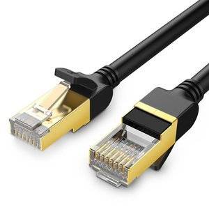 Okrągły Kabel Sieciowy 1m Ethernet RJ45 Cat.7 STP UGREEN NW107 czarny