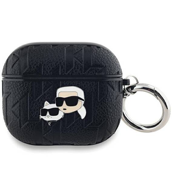 Oryginalne Etui APPLE AIRPODS 3 Karl Lagerfeld Cover Monogram Karl & Choupette Head czarne