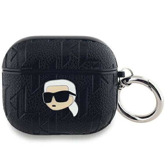 Oryginalne Etui APPLE AIRPODS 3 Karl Lagerfeld Cover Monogram Karl Head czarne