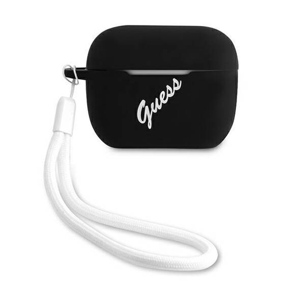 Oryginalne Etui APPLE AIRPODS PRO Guess Silicone Vintage (GUACAPLSVSBW) czarne