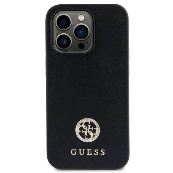 Oryginalne Etui APPLE IPHONE 15 PLUS Guess Hardcase Strass Metal Logo (GUHCP15MPS4DGPK) czarne