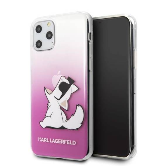 Oryginalne Etui IPHONE 11 PRO Karl Lagerfeld Hardcase Choupette Fun (KLHCN58CFNRCPI) różowe