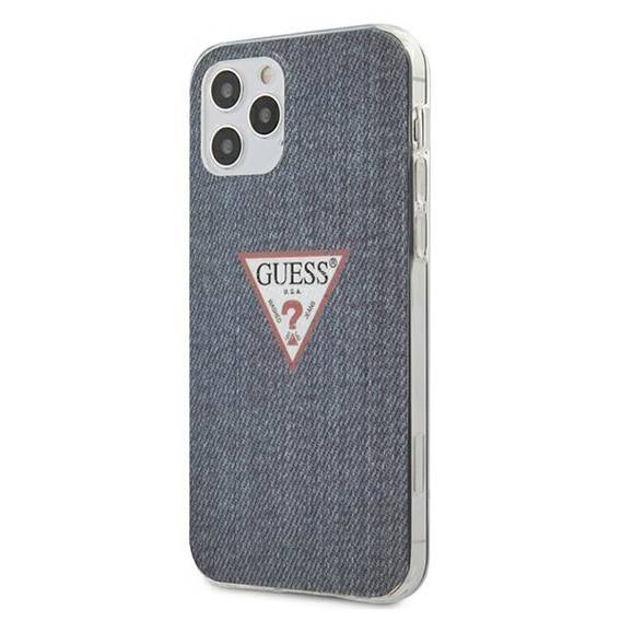 Oryginalne Etui IPHONE 12 / 12 PRO Guess Hardcase Jeans Collection (GUHCP12MPCUJULDB) granatowe