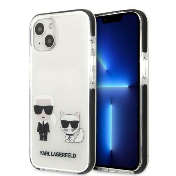 Oryginalne Etui IPHONE 13 Karl Lagerfeld Hardcase Karl & Choupette białe
