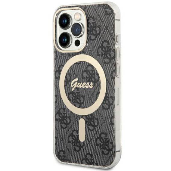 Oryginalne Etui IPHONE 13 PRO Guess Hardcase 4G MagSafe (GUHMP13LH4STK) czarne