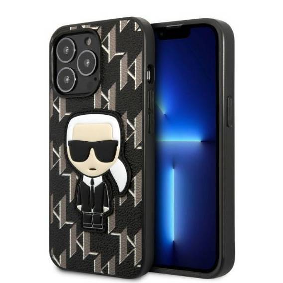 Oryginalne Etui IPHONE 13 PRO Karl Lagerfeld Hardcase Monogram Ikonik Patch czarne