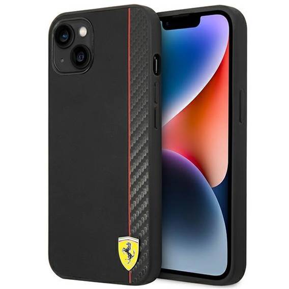 Oryginalne Etui IPHONE 14 PLUS Ferrari Hardcase Carbon (FEHCP14MAXBK) czarne