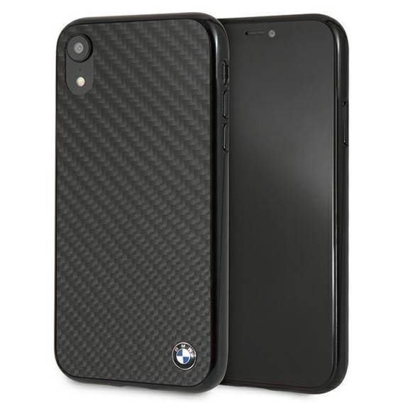 Oryginalne Etui IPHONE XR BMW Hardcase Siganture-Carbon (BMHCI61MBC) czarne