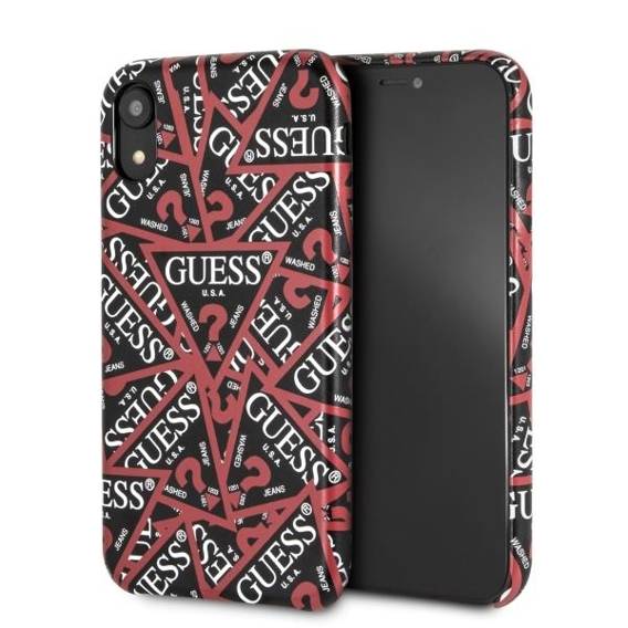 Oryginalne Etui IPHONE XR Guess Hardcase Triangle All Over (GUHCI61PMPTBK) czarne