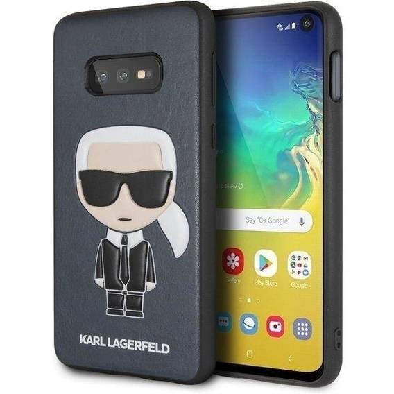 Oryginalne Etui SAMSUNG GALAXY S10E Karl Lagerfeld Hardcase Iconic Karl Embossed (KLHCS10LIKPUBL) granatowe