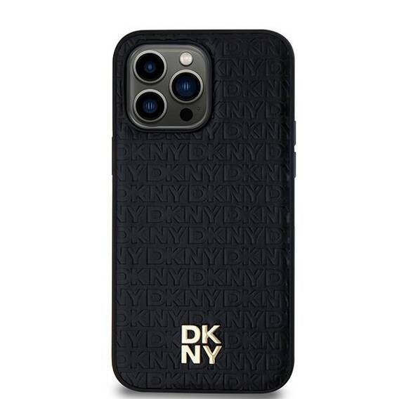 Oryginalne Etui SAMSUNG GALAXY S24+ DKNY Hardcase Leather Pattern Metal Logo MagSafe (DKHMS24MPSHRPSK) czarne