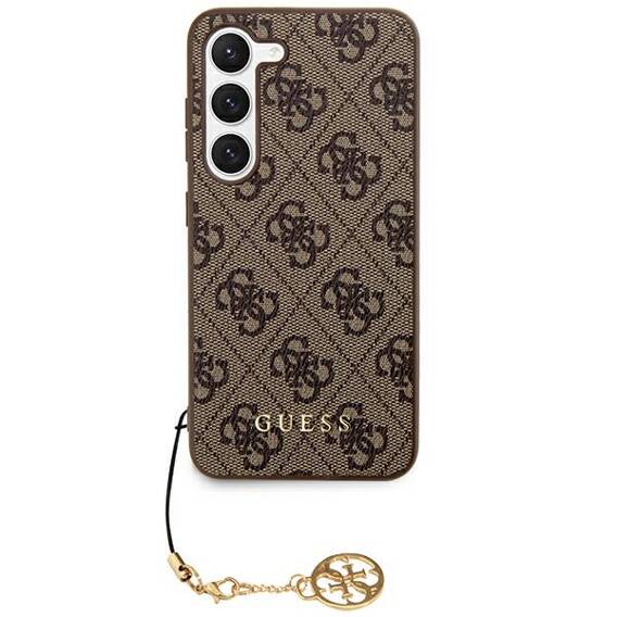Oryginalne Etui SAMSUNG GALAXY S24 Guess Hardcase 4G Charms Collection (GUHCS24SGF4GBR) brązowe