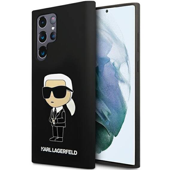 Oryginalne Etui SAMSUNG GALAXY S24 ULTRA Karl Lagerfeld Hardcase Silicone Ikonik (KLHCS24LSNIKBCK) czarne