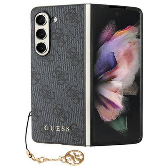 Oryginalne Etui SAMSUNG GALAXY Z FOLD 5 Guess Hardcase 4G Charms Collection (GUHCZFD5GF4GGR) szare