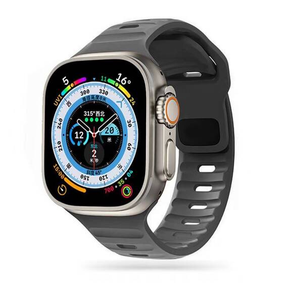 Pasek do APPLE WATCH 4 / 5 / 6 / 7 / 8 / 9 / SE / ULTRA 1 / 2 (42 / 44 / 45 / 49 MM) Tech-Protect Iconband Line Arctic Grey