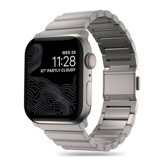 Pasek do APPLE WATCH 4 / 5 / 6 / 7 / 8 / 9 / SE / ULTRA 1 / 2 (42 / 44 / 45 / 49 MM) Tech-Protect Steelband Titanium