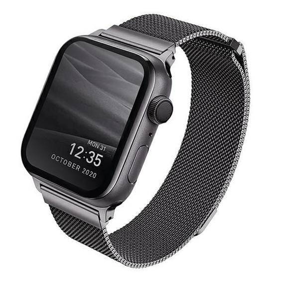 Pasek do APPLE WATCH 4 / 5 / 6 / 7 / 8 / SE (38 / 40 / 41 MM) UNIQ Dante Stainless Steel szare