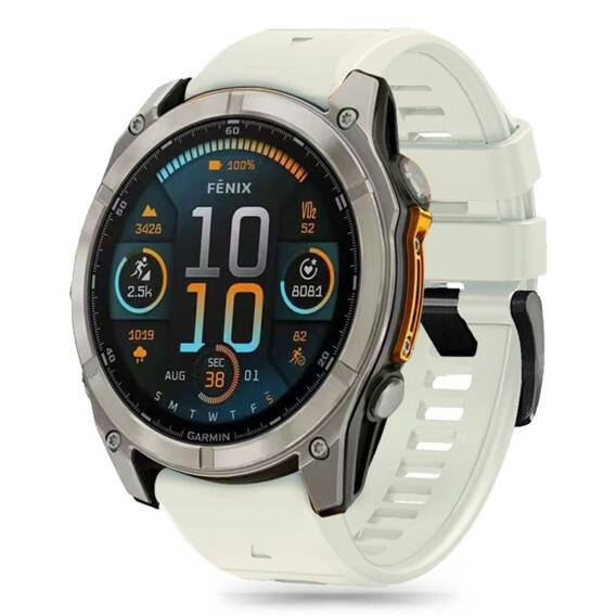 Pasek do GARMIN FENIX 5 / 6 / 6 PRO / 7 / 8 / E (47MM) Tech-Protect Silicone TItanium srebrne