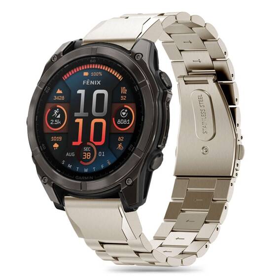 Pasek do GARMIN FENIX 5 / 6 / 6 PRO / 7 / 8 / E (47MM) Tech-Protect Stainless Titanium