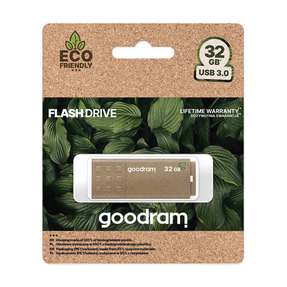 Pendrive 32GB USB3.0 UME3 Goodram Eco Friendly brązowy