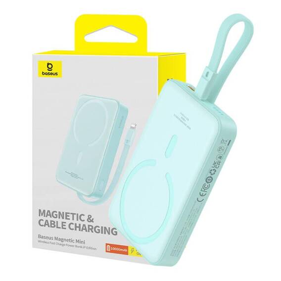 Powerbank Magnetyczny 10000mAh 20W Baseus Magnetic Mini MagSafe miętowy