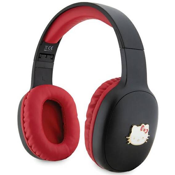 Słuchawki Nauszne Bluetooth Hello Kitty Metal Logo HKBHA1BKHLMK czarny/black